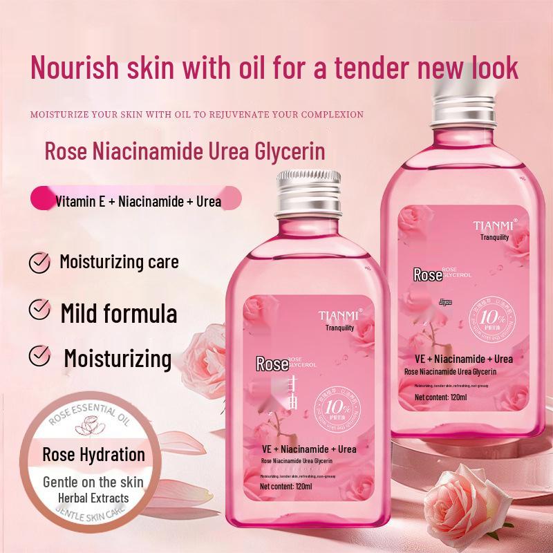 Sweet Rose Vitamin E & Glycerin Hydrating Body Cream with Long-Lasting Rose Fragrance