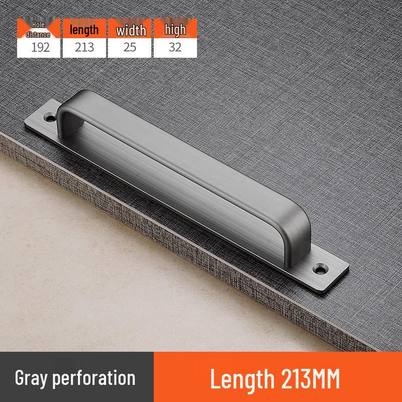 Aluminum Alloy No-Drill Anti-Theft Door Handle for Sliding, Bathroom, and Entrance Doors