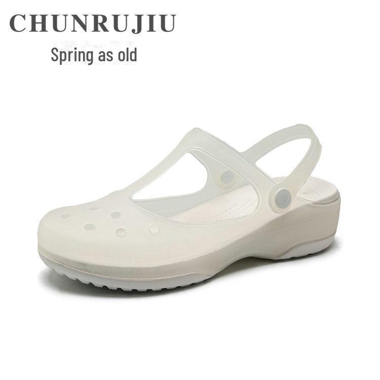 Mary Jane Women's Non-Slip Beach and Nurse Shoes - EVA Sole & TPU Upper, Eco-Friendly Jelly Sandals