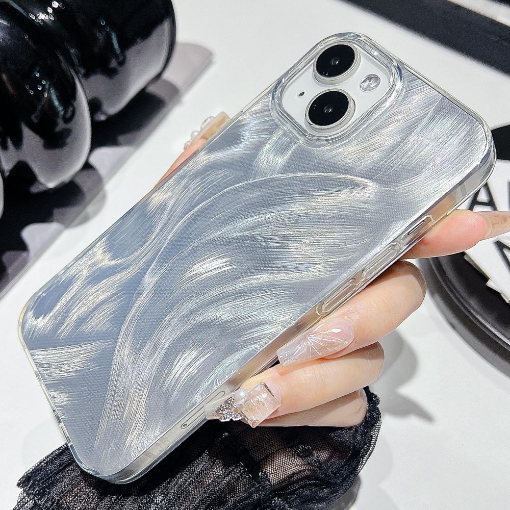 Laser Phone Case for iPhone 11 12 13 14 15 Pro Max 11 14 13 15 Laser Feather Glitter Shockproof Back Cover for iPhone  14 12 13 Pro