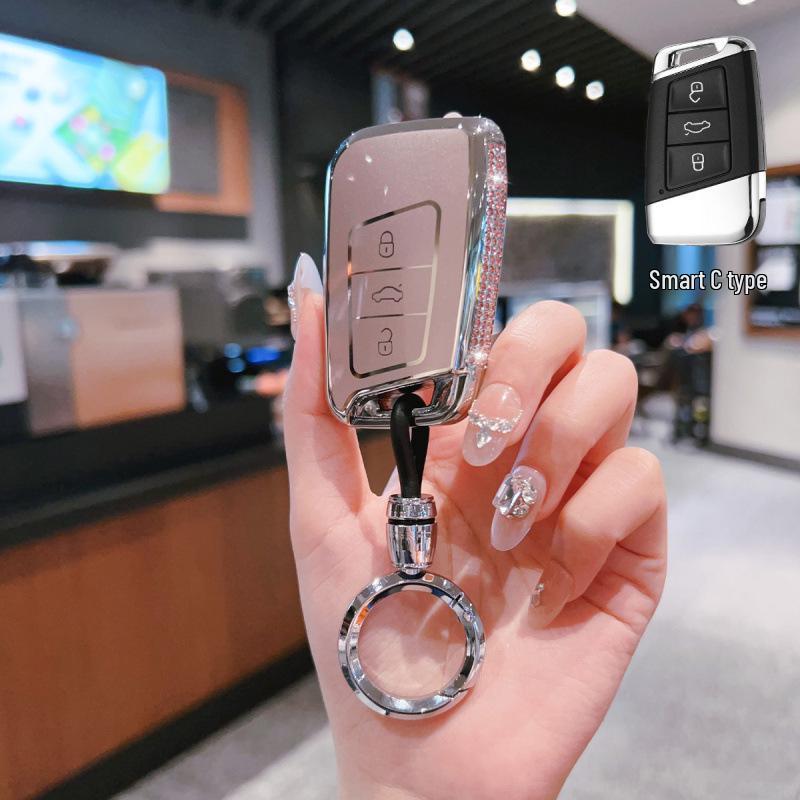Volkswagen Key Case: Compatible with Lavida, Sagitar, Passat, Magotan, Tan Yue, Golf, Bora. Protective Shell with Buckle Bag.