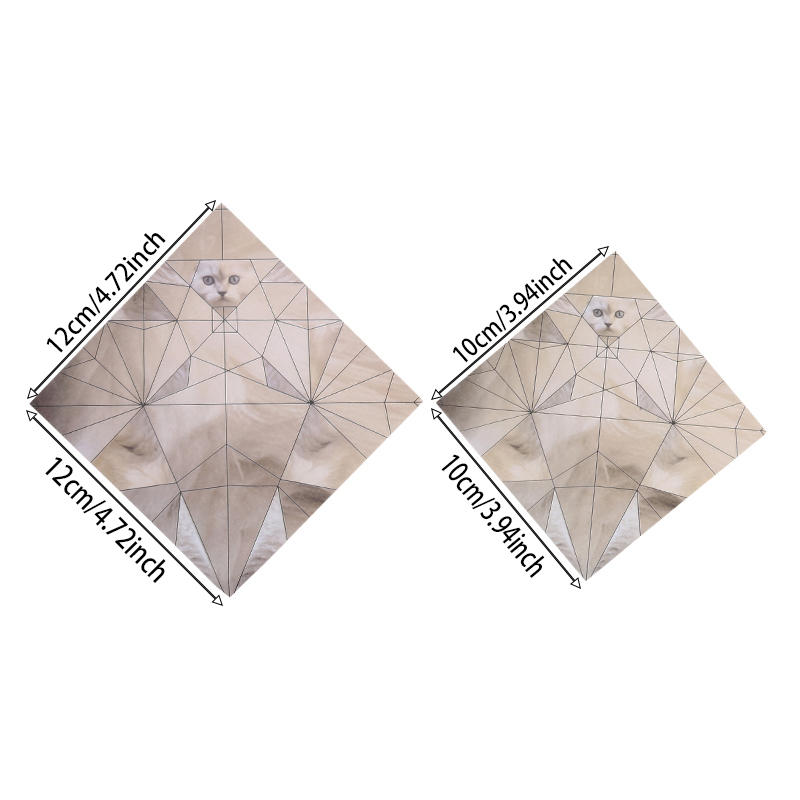 Creative DIY Folding Paper Cats Dogs Origami Paper Handmade DIY Tissue Paper Pets Cat Pup Fun Art Crafts Folding Animal Set