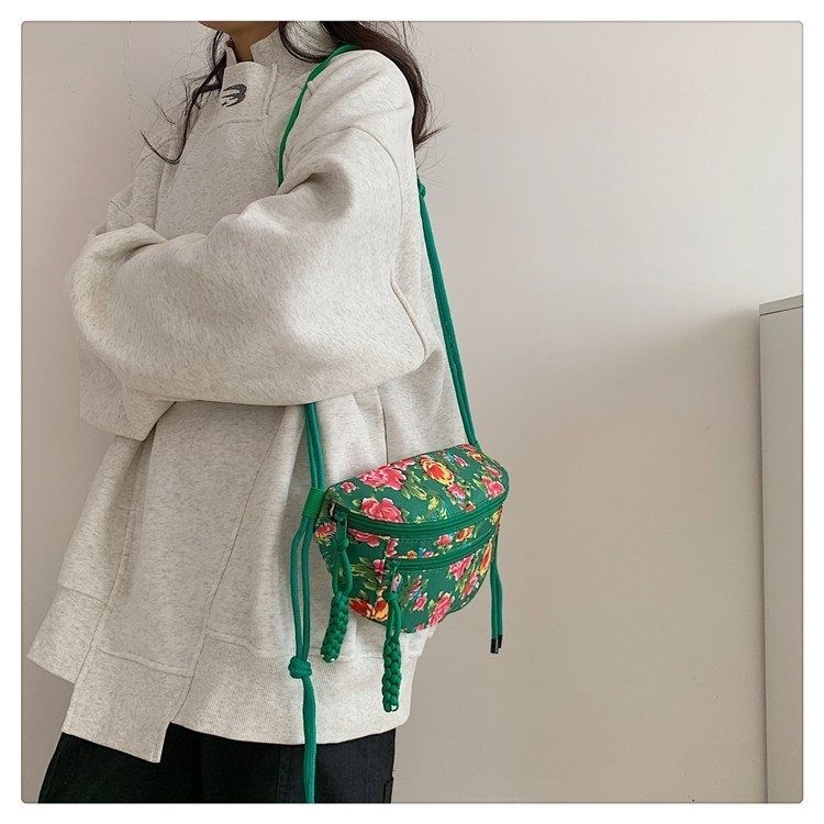 Women's Shoulder Crossbody Bag Printed Multi Pocket Small Bag Printed Ethnic Bag Casual Waist Bag Chest Bag