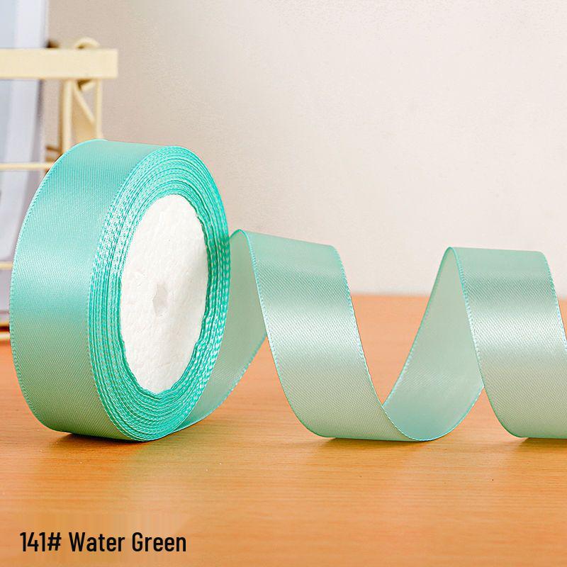 2.5cm Polyester Satin Ribbon for Gift Box and Hair Accessories