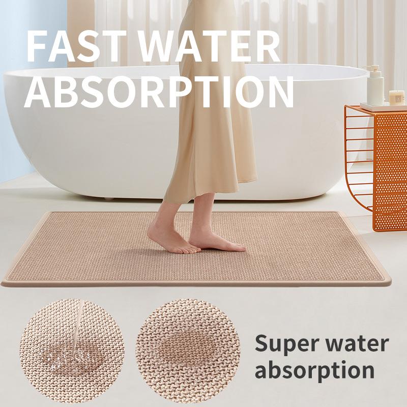 Bathroom Floor Mat, Toilet Absorbent Mat, Toilet Door Non-Slip Mat, Toilet Door Mat, Quick-Drying Carpet