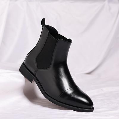 2026 New Chelsea Boots for Men Red Sole Pu Ankle Business Round Toe Slip-On Men’s Boots Free Shipping Size 38-48 Men Shoes