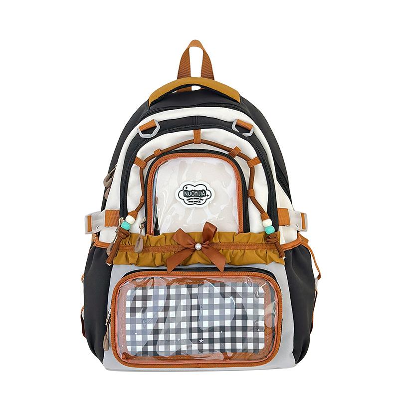 Student Schoolbag Transparent Simple Casual Schoolbag Cute Female Student Large Capacity Backpack