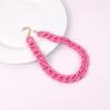 Statement Matte Colorful Chunky Acrylic Chain Necklace For Women Boho Resin Wide Chain Collar Choker Necklaces Pendant Jewelry