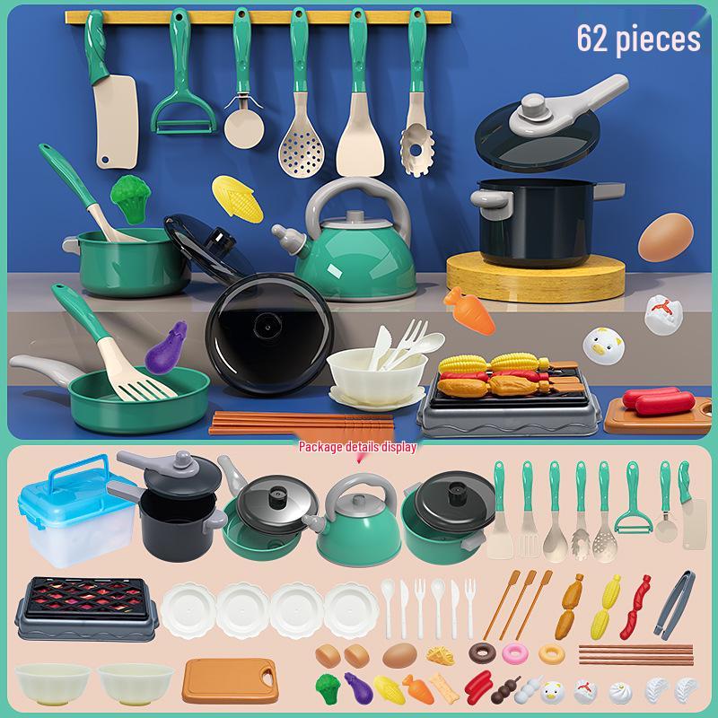 Children's Pretend Play Kitchen Set: Cooking Utensils & Cutting Fruit Toys