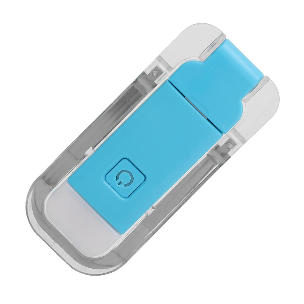 LED Bookmark Light USB Rechargeable 3 Brightness Warm White Light Portable Clip On Reading Lamp for Night Reading Blue