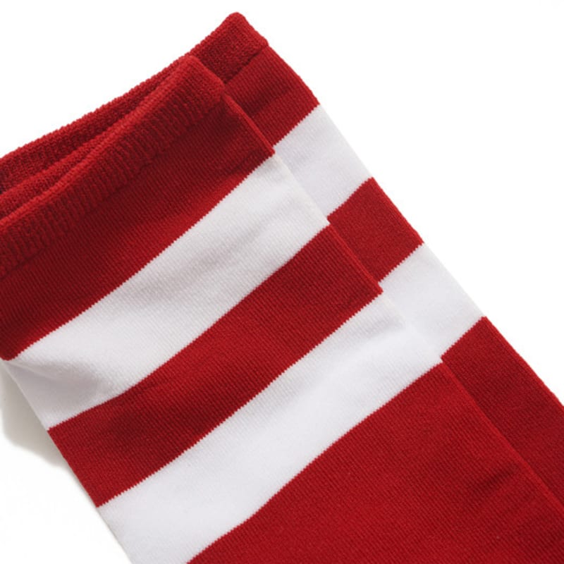 BLUDOT 2-Line Stripe Knee Socks Plus_RD