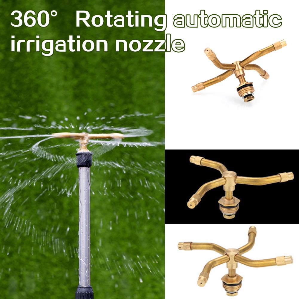 3/4 Arm 360 Degree Automatic Rotarys Sprayers Irrigation System Sprinkler Head Garden Plants Large Area Coverage Sprinklers