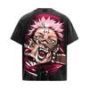 Ryomen Sukuna Jujutsu Kaisen T-shirt Anime Vintage Washed T Shirt Summer Oversized Short Sleeve Polyester Tees Tops Men's Clothing