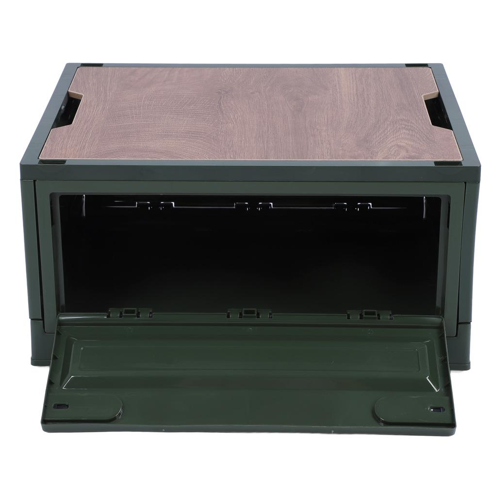 Foldable Camping Storage Box with Lids Versatile Stackable Movable Portable Camping Storage Bin