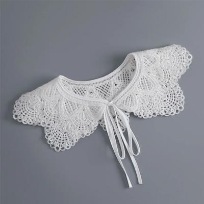 Perfect Match Hollow Out Fake Collar Shawl For Women Shirt Blouse Detachable Collar Girls Floral Bowknots False Collar Student Sweater Decor