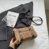Plush Frosted Patchwork Handbag Small Square Bag Fashionable Retro Handbag Shoulder Bag