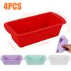 4Pcs Loaf Pan Rectangular Silicone Mold Candy Toast Mould Easter Bread Toast DIY Kitchen Supplies Cake Bakeware Pan Baking Tools