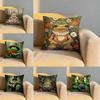 Floral Mrs Frog Cushion Cover Soft Reversible  Durable Pillow Cover  MultiScene Use for Home  Car Daily Comfort