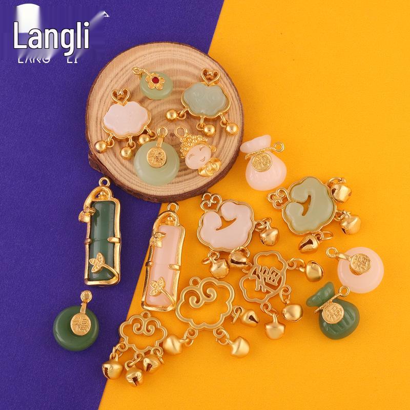 Handgefertigter Legierter Glasierter Friedensschnallen-Wolkenverschluss-Anhänger für DIY Armbänder, Ohrringe und Schmuck im Antikstil