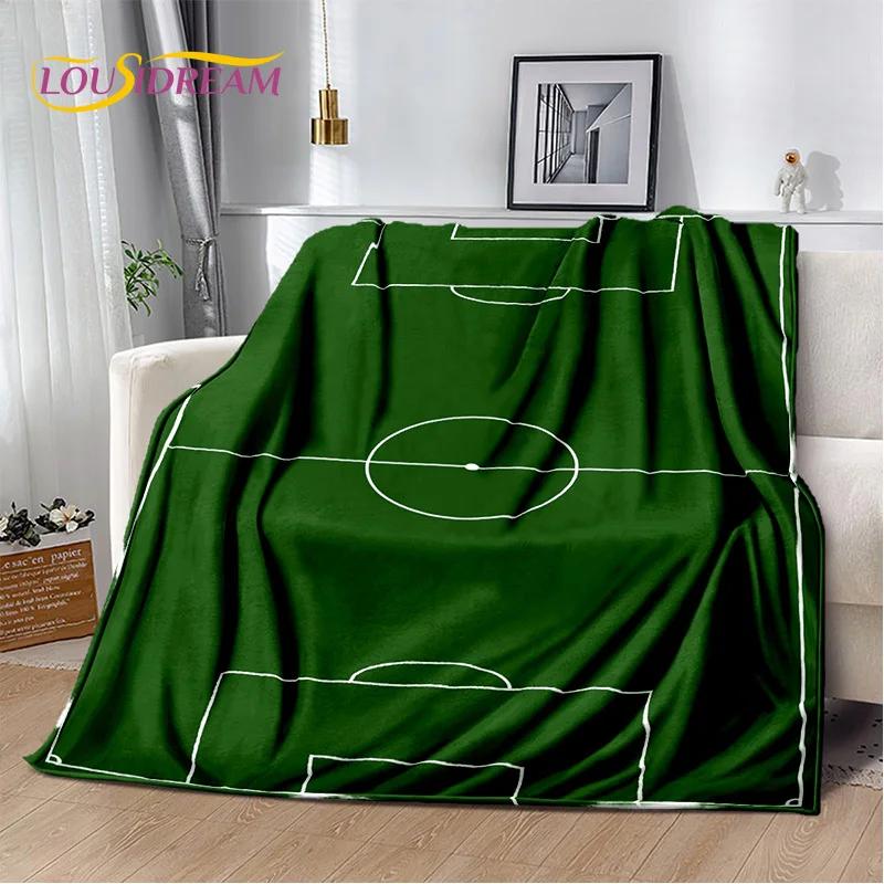 Football Field Soccer Sport Cartoon 29 Style Soft Blanket,Soft Throw Blanket for Home Bedroom Bed Sofa Travel Cover Child Gift