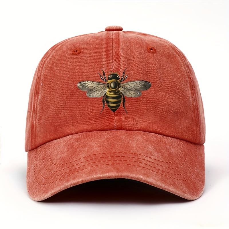 Eine einfache Baseballkappe mit Bienenmuster, Reise-Sonnenschutz, vielseitiger Stil für Männer und Frauen