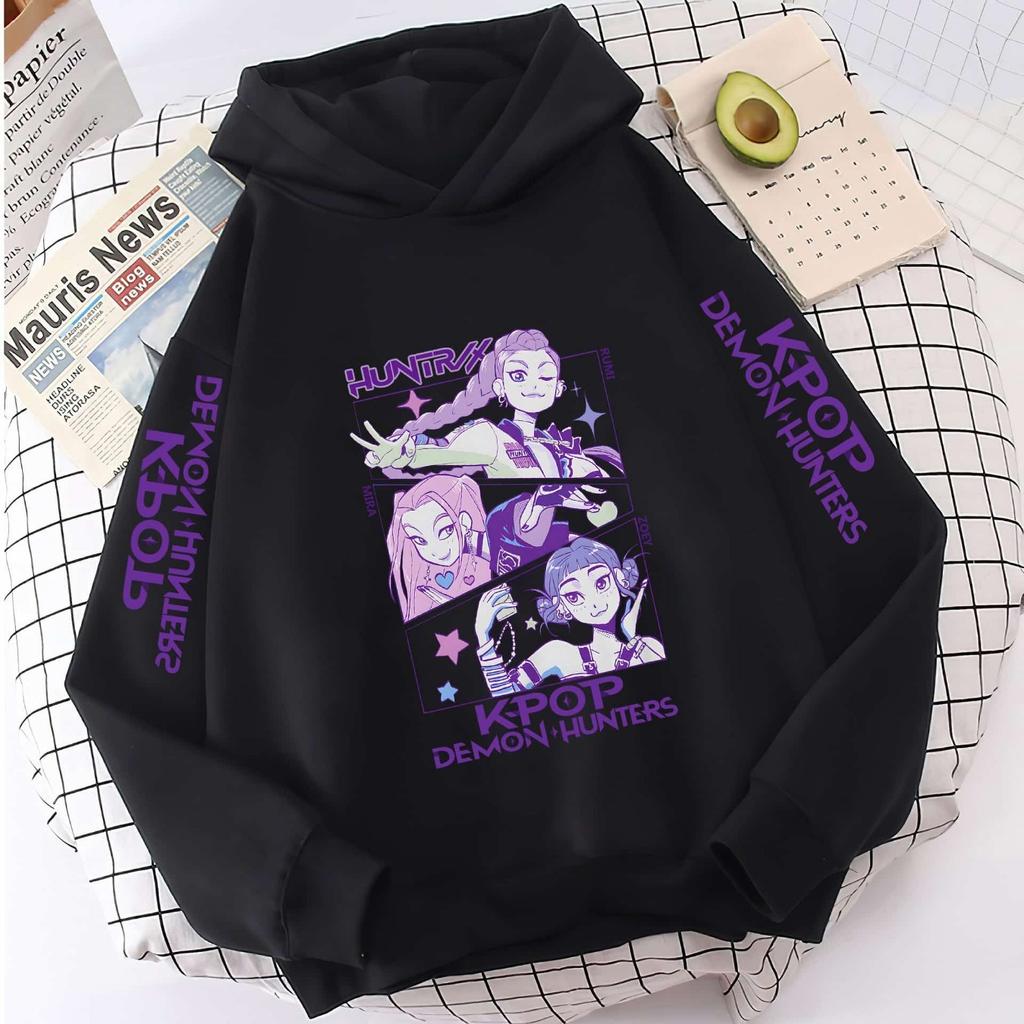 Y2K KPop Devil Hunter Hoodie for Teenage Girls Rumi KPop Devil Hunter Hoodie for Autumn Casual Long Sleeve Children's Clothing