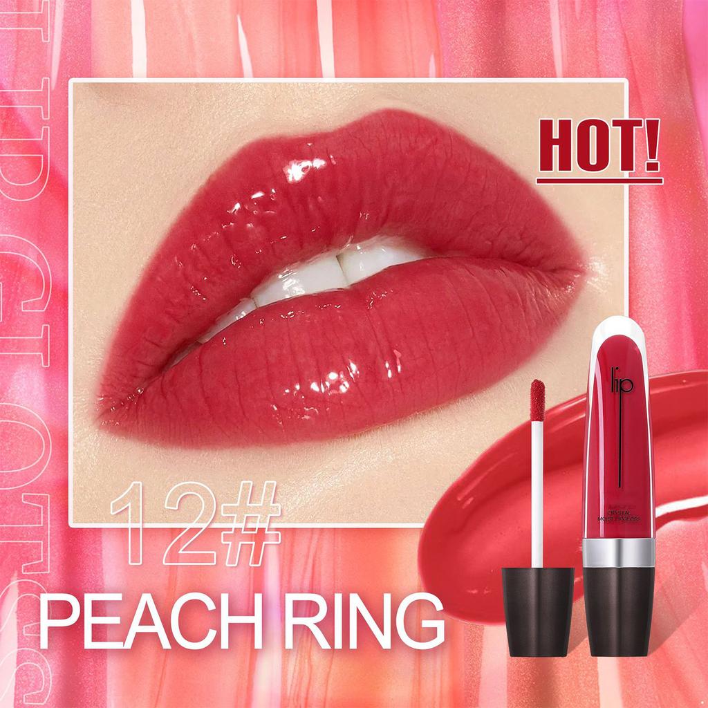 1Pc Glossy Shimmery Lip Gloss, Long-Lasting Hydrating Lip Stain with High-Color Pigment