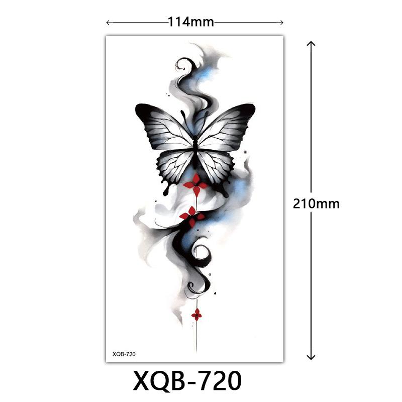 Small Full Arm Tattoo Sticker, Flower Letters, Plain Flower Tattoo Sticker Tattoo