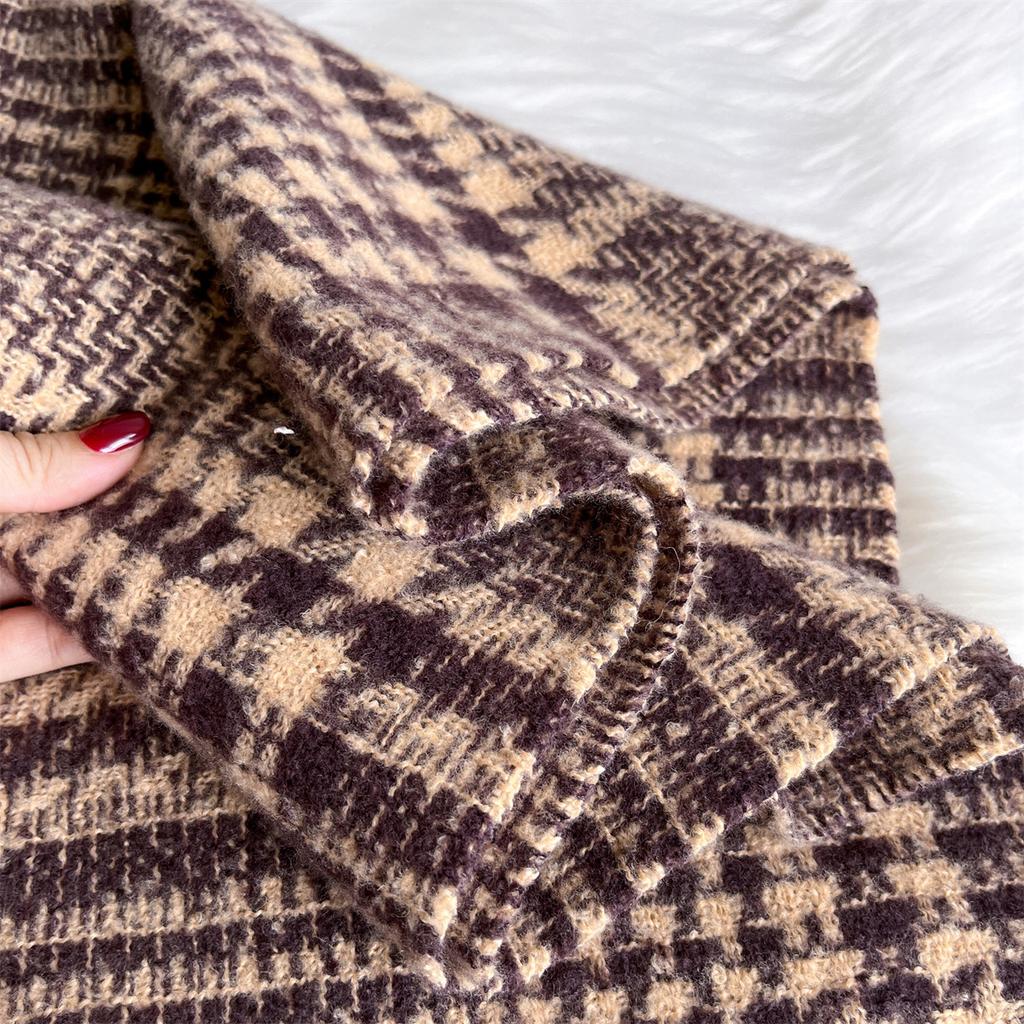 British Christmas Color, Scarf Women'S Winter Plaid Model, Imitation With Cashmere To Keep Students Warm In Autumn And Winter