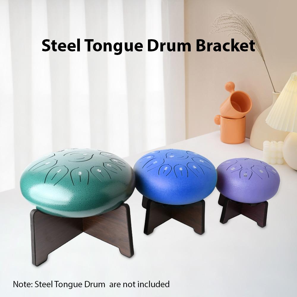 Steel Tongue Drum Bracket Wooden Tongue Drum Stand Percussion Instrument Snare Drum Stand Hand Pan Drum Display Rack