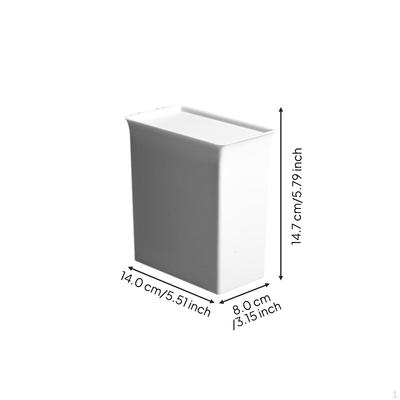 Minimalist Desktop Trash Can, Mini Wastebasket with Lid, Bedroom, Office, Easy To Clean White S