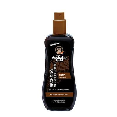 Gel em spray acelerador de bronzeamento escuro