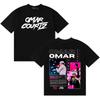 Rapper Omar Courtz Tour Album Cover Lässiger Stil Unisex Damen Ästhetisches Gemütliches T-Shirt Übergroß Hohe Qualität Kurzarm-T-Shirt