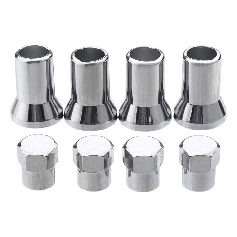 8pcs TR413 Valve Cap Car Truck Wheel Tire Valve Stem Hex Cover Set with Sleeve Covers Valve Caps Auto Tire Accessories