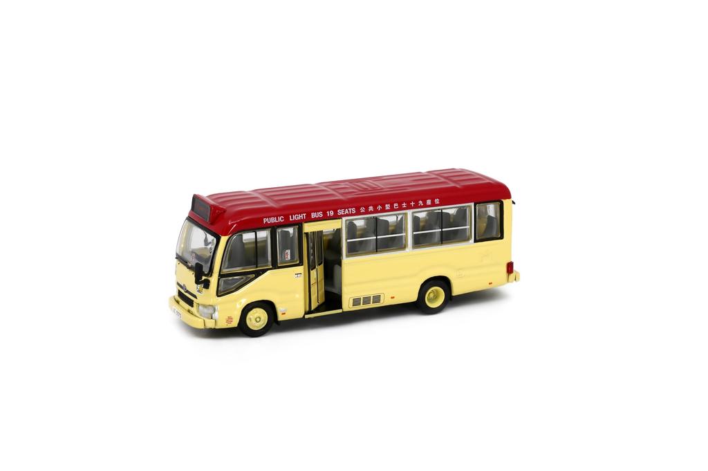 Tiny City Scale 183 Toyota Coaster Red Diecast Model Car 1/76 No. Minibus, (19 Seats)