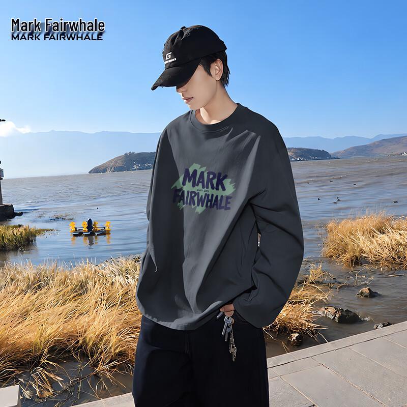 Mark Fairwhale Men's 100% Cotton Crew Neck Long-Sleeve Graphic Tee