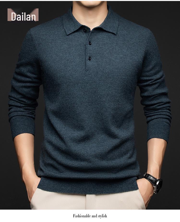 Men's Premium Cashmere Half-Zip Sweater - Winter Thickened Pullover