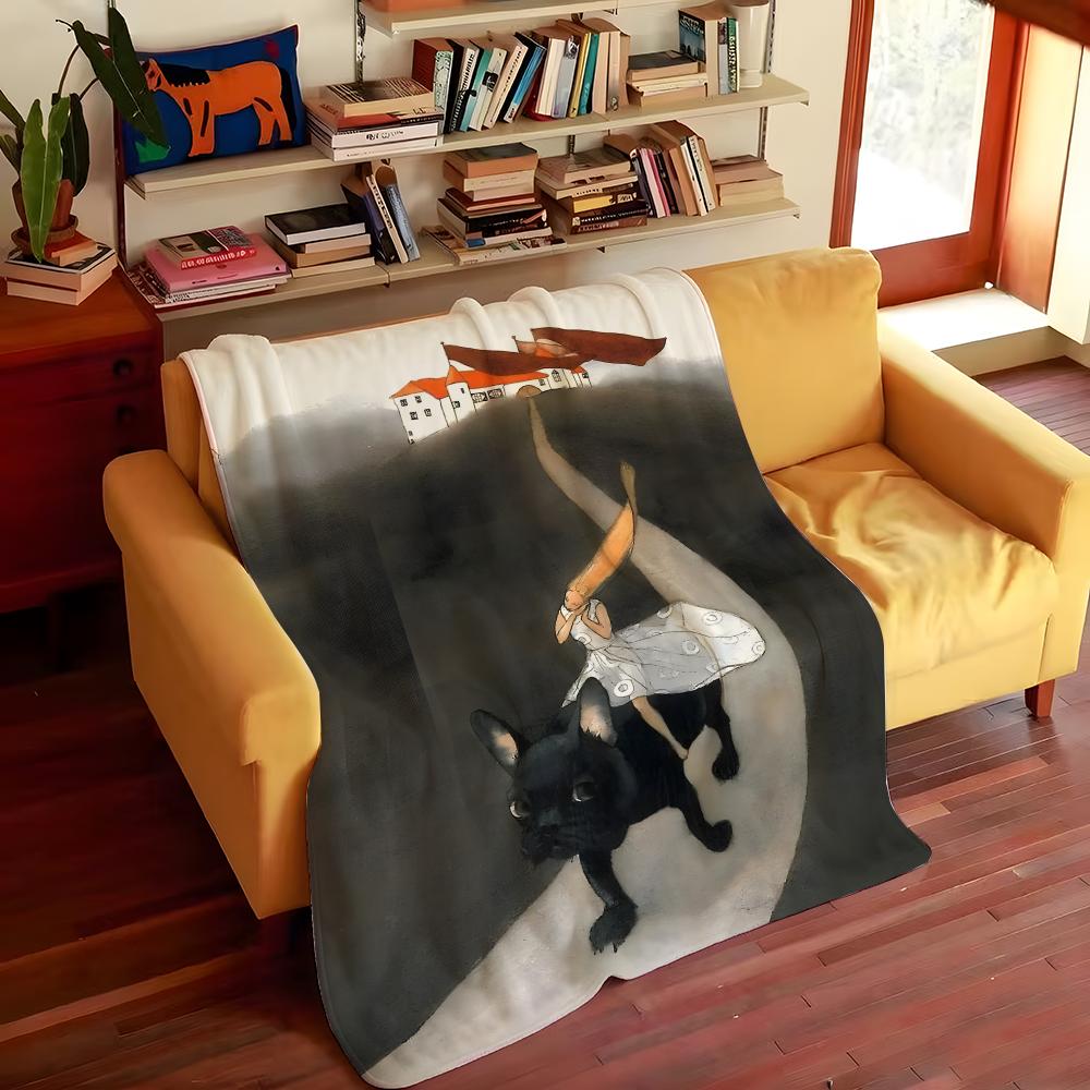 Artist L-Lisbeth Z-Zwerger Throw Flannel Cozy Print Blanket, Portable, Durable Machine Washable Cute Cool