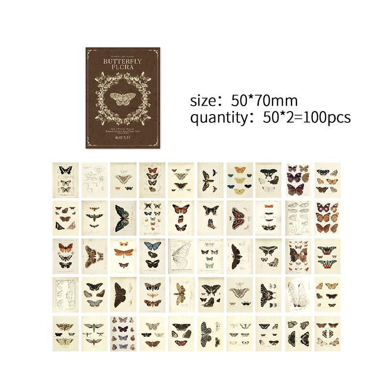 

100 pcs Vintage Pocket edition Decorative Mini book For Planner Diy Decorative Scrapbooking material paper junk journal supplies