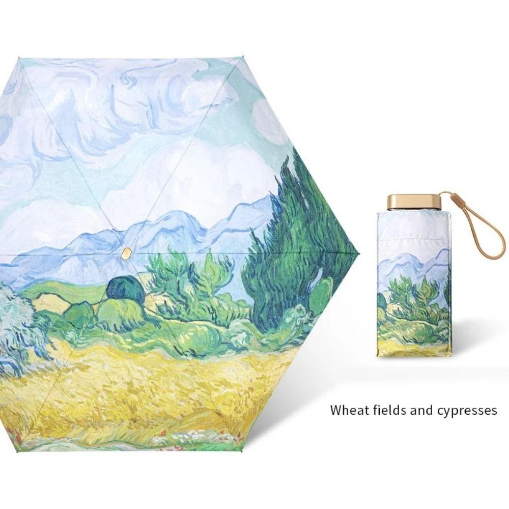 Mini Rain Umbrellas Anti UV Pocket Sunshade Umbrella 6-Folding Parasol  Student