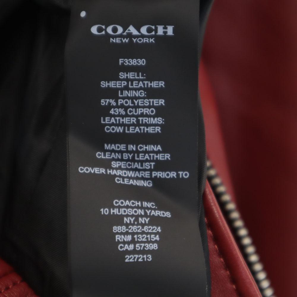 COACH F33830 Double riders jacket S Red leather jacket Women Used