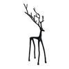 Yousheng Christmas Reindeer Statue Minimalist Artistic Deer Figurine Metal Animal Sculpture Home Office Desktop Decoration Ornament