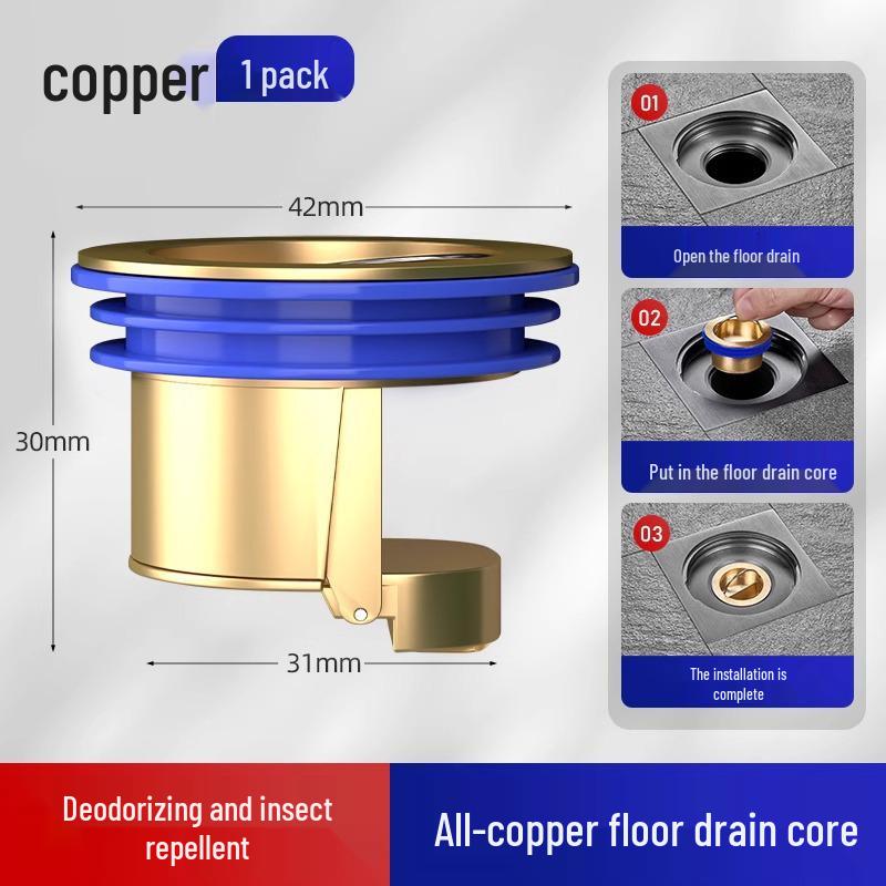 Anti-Odor Floor Drain Core & Seal Ring for Bathroom Drains