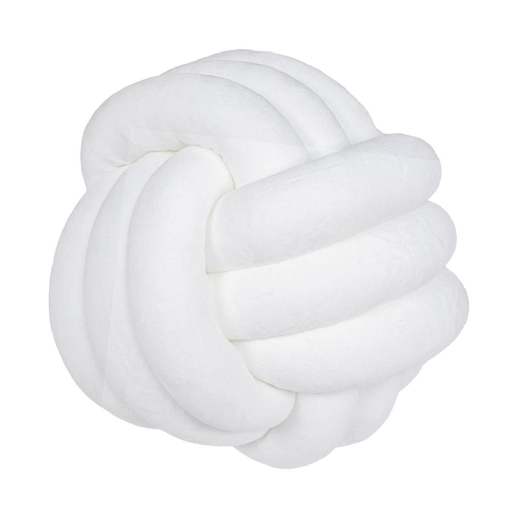 Coussin Boule de Nœuds Rond Oreiller Nœud Rond Oreillers Boule de Nœuds Douce Rond Tissé à la Main pour Chambre à Coucher Canapé 8,66 Pouces