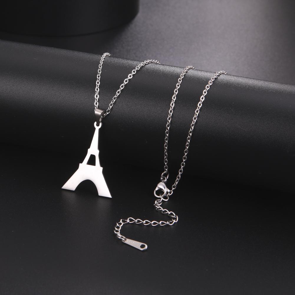 Cazador New France Paris Eiffel Tower Gold Color Pendant Necklaces for Women Stainless Steel Chain on the Neck Jewelry Wholesale