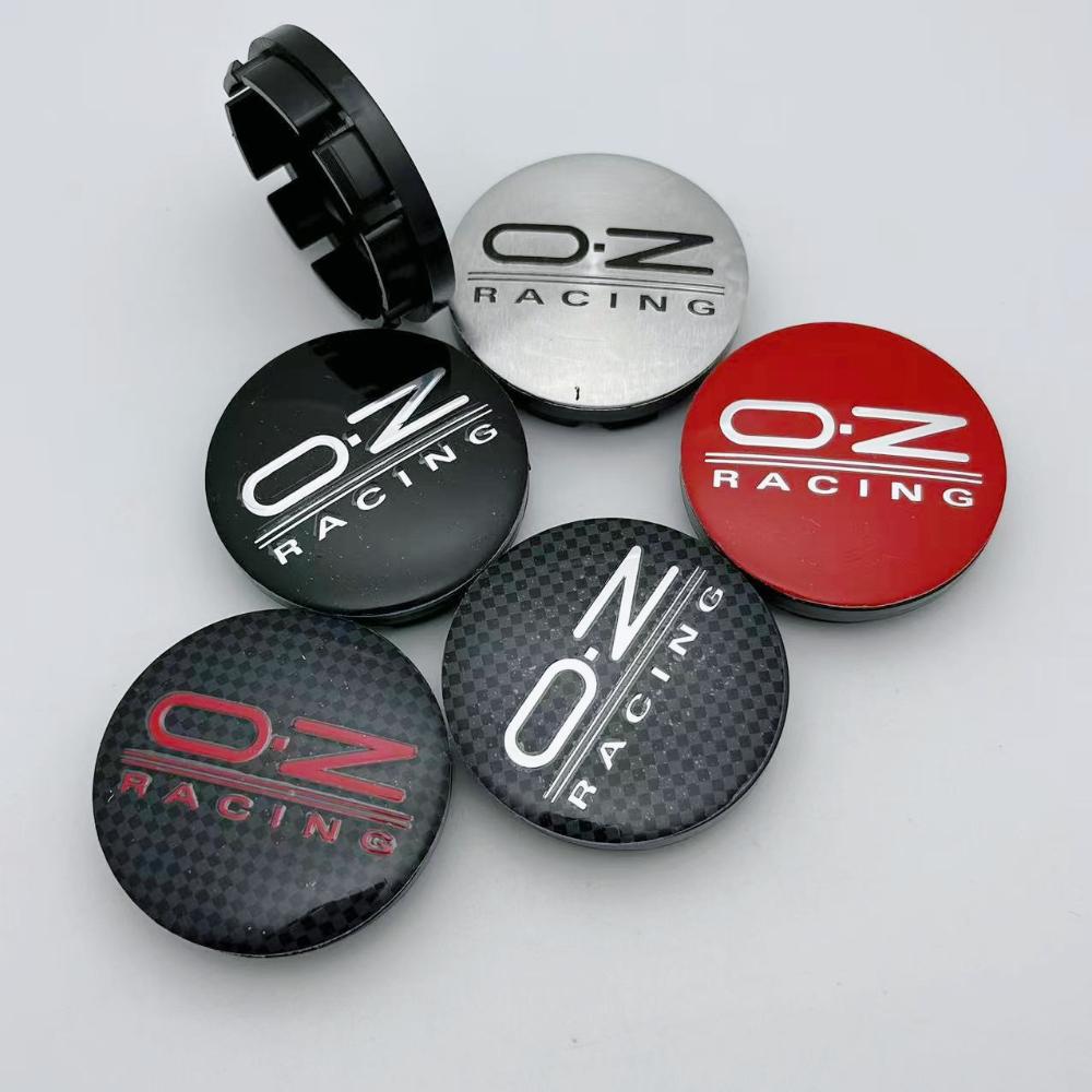 4pcs 56MM Car Wheel Center Caps With OZ O.Z Racing Logo Emblem Wheels Hubcaps Auto Hub Rim Cover Replace Car Accessories