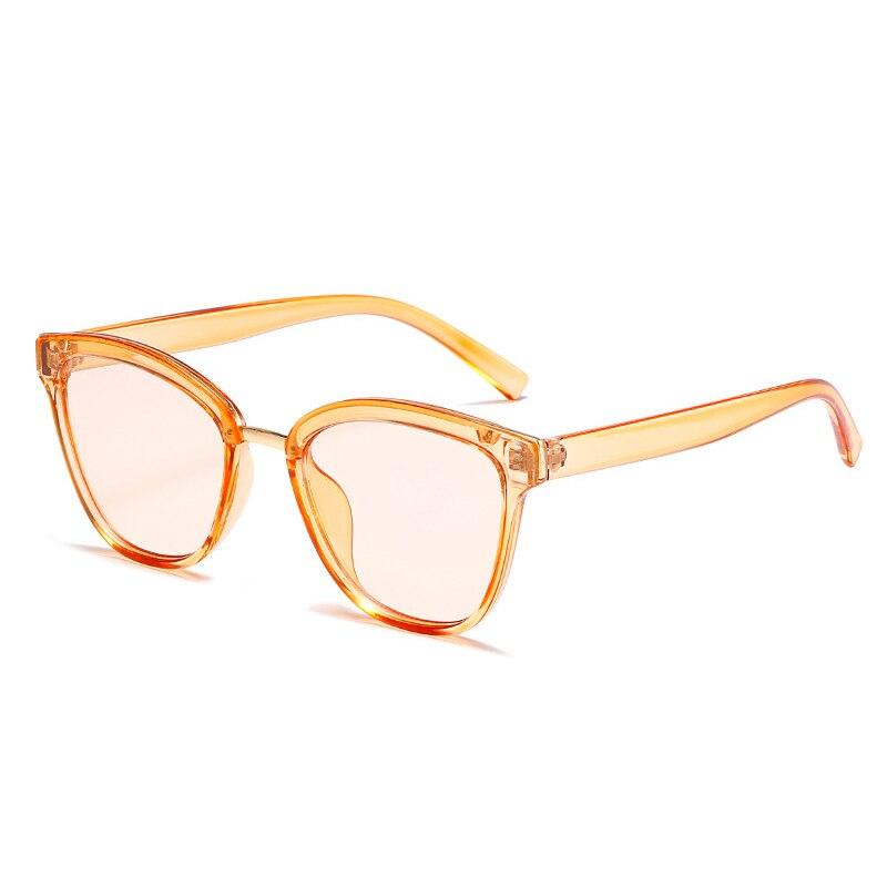 SO&EI Retro Square Leopard Sunglasses Women Fashion Blue Champagne Shades UV400 Men Cat Eye Gradient Sun Glasses
