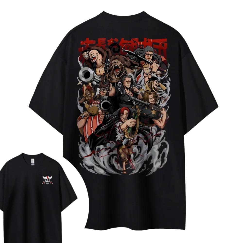 

ONE PIECE Shortsleeved Mens and Womens Same Style Comfortable Shortsleeved Couples Clothing Casual Shortsleeved Popular Wear 4XL