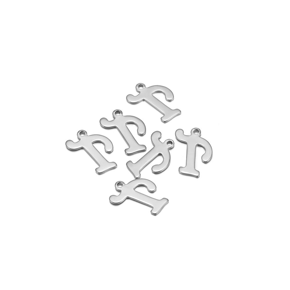 50pcs Stainless Steel Cursive Font 26 Letter Pendant Alphabet Charms Necklace Pendant DIY Jewelry Bracelet Making Earrings Craft