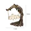 Halloween Swing Ghost Ornament Cute Ghost Figurine Funny Tree Hanging Ornaments Ghost Swing Decorations for Desktop Bookshelf